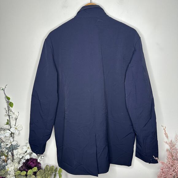 CLUB MONACO CMTech M65 Stretch Jacket Nylon Navy Blue Sz L $298 - Picture 6 of 8